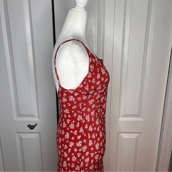 Réalisation Par Red Floral Silk Slip Dress – Women’s Large - Picture 6 of 9